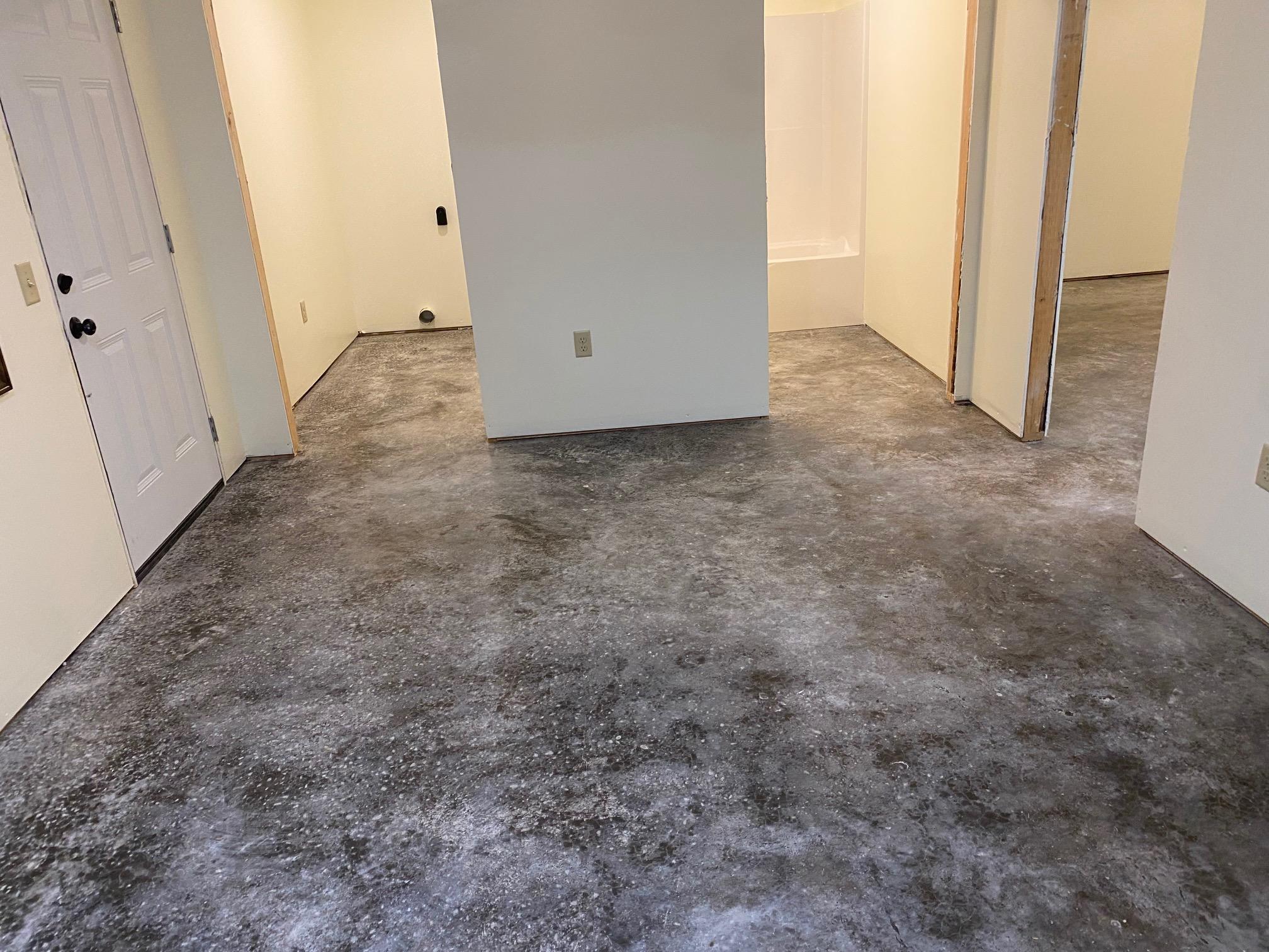Concrete floor diamond-ground and prepped before coating